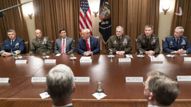 Donald Trump meeting with senior military leaders