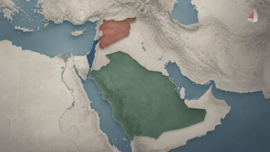 An image of a map of the Middle East