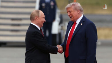Donald Trump and Vladimir Putin meeting during official summit proceedings