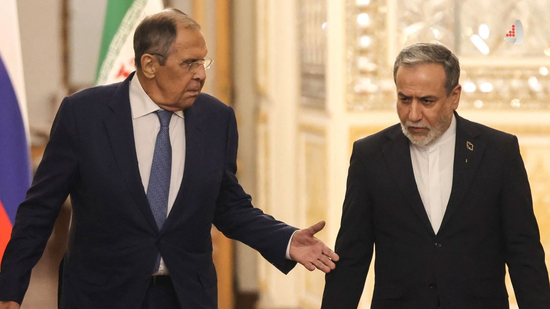 Sergey Lavrov and Abbas Araghchi during a diplomatic meeting